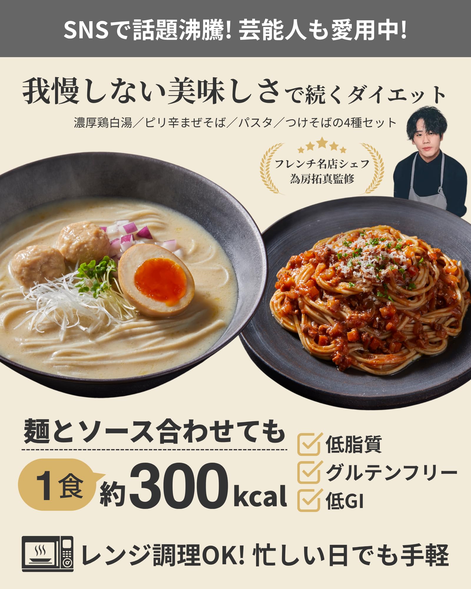 Amazon.co.jp: 【1食約300kcal】LOCALO Noodle ロカロヌードル 4食